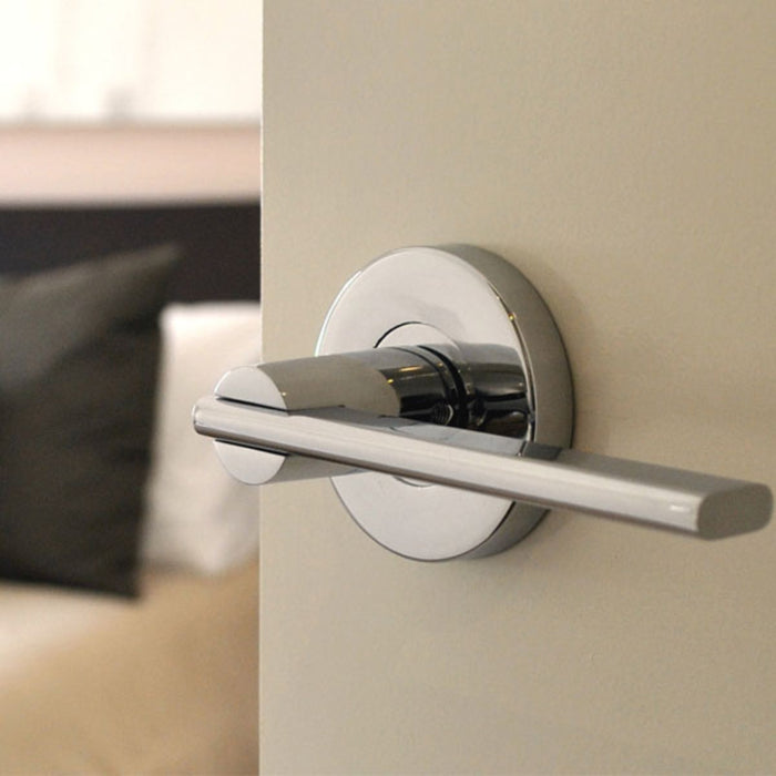 Lifestyle Nidus Mediterranean Metro Passage Door Handle Set Satin Chrome CMS-MET-PAS-SC - The Blue Space