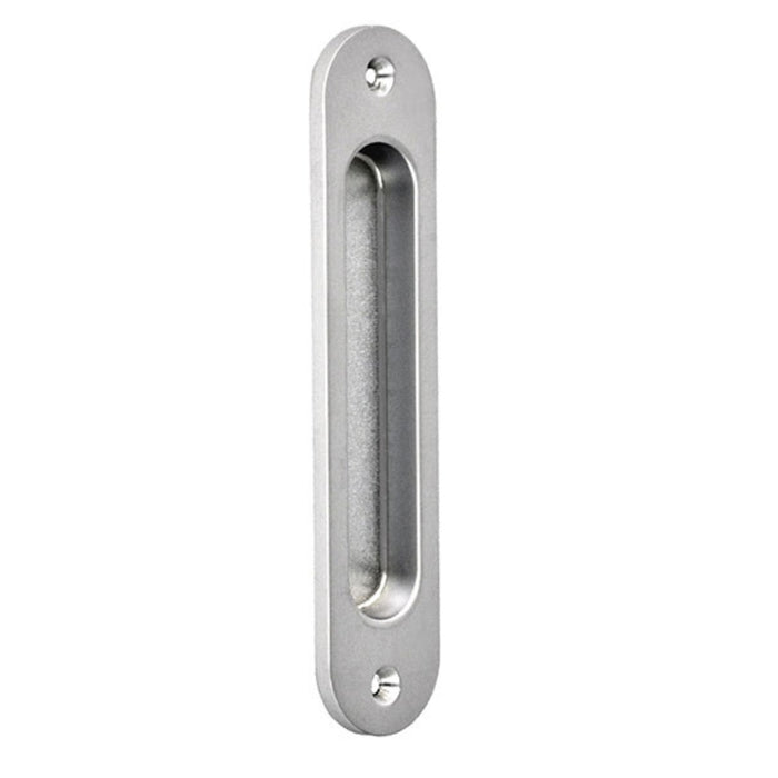 Nidus Radius Sliding Door Flush Pull Handle 135mm Satin Chrome LFP-CRAD-SC - The Blue Space