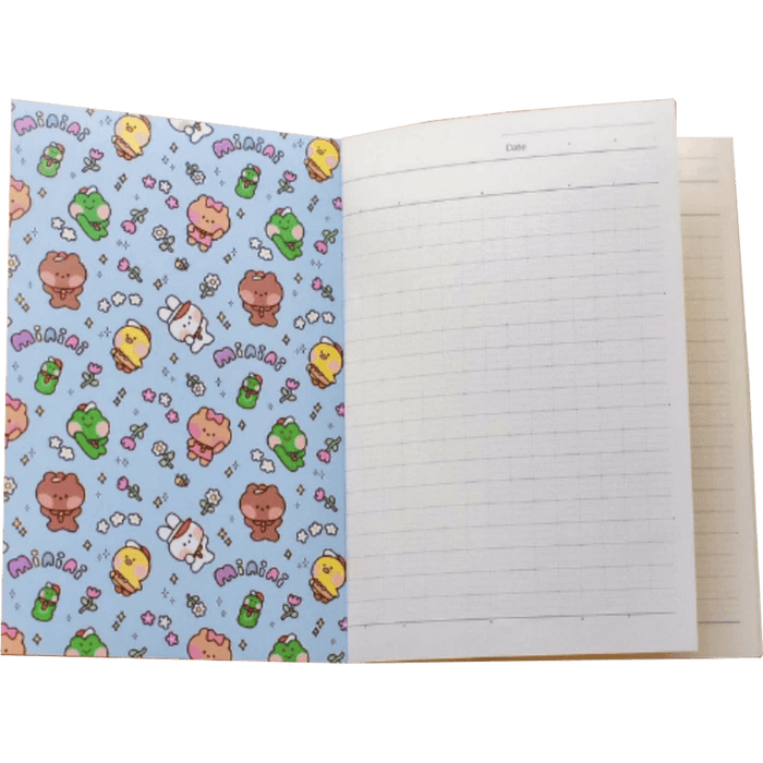 Oasis Minini Line Friends Notebook - Adventure - A6 - Grid - Pen Boutique Ltd