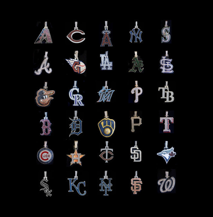 Official MLB Pendant + 4mm Rope Chain Gift Bundle