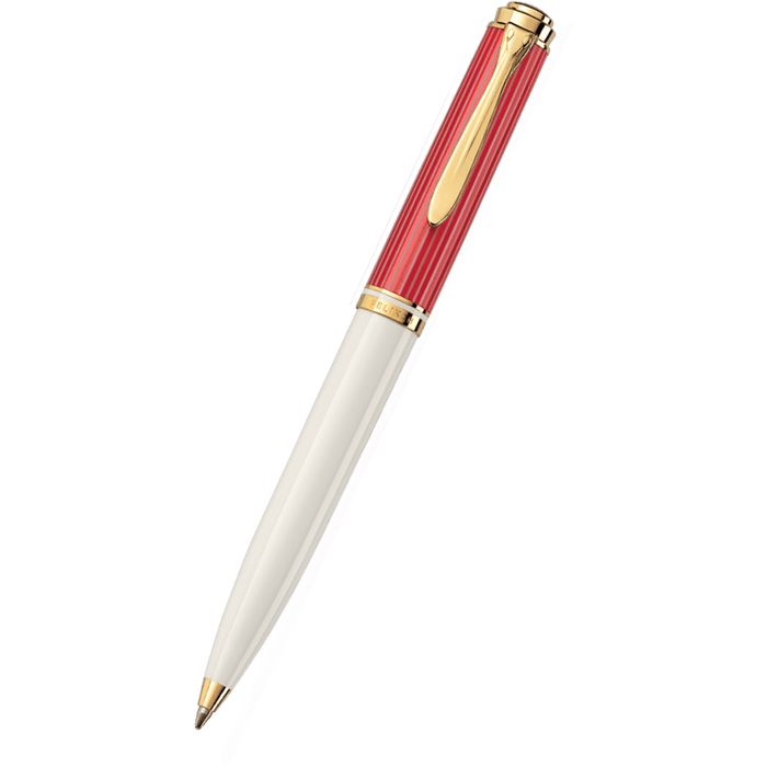 On Sale: Pelikan Souveran Ballpoint Pen - K600 Red/White (Special Edition) - Pen Boutique Ltd