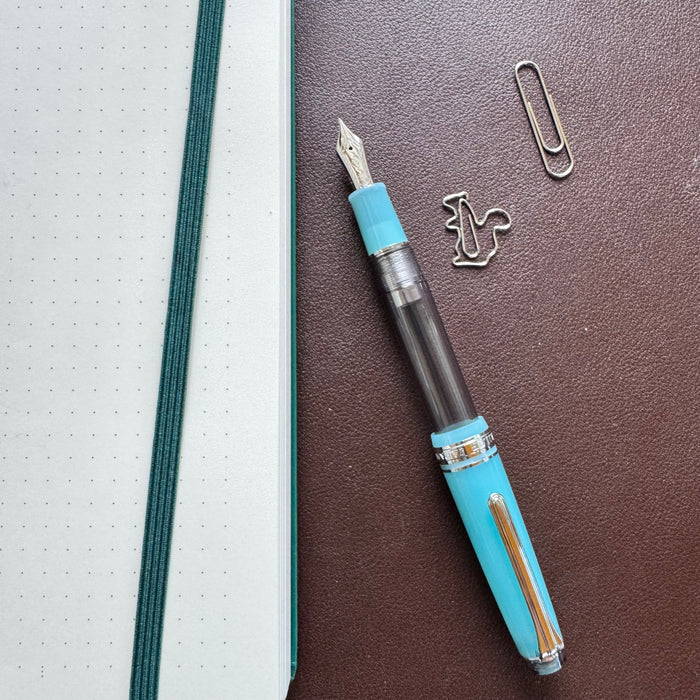 On Sale: Sailor Professional Gear Slim Manyo Fountain Pen 2 Set - Moss - Silver Trim (Special Edition) - Pen Boutique Ltd