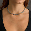 Open Box Chain Necklace in White Gold - 6mm