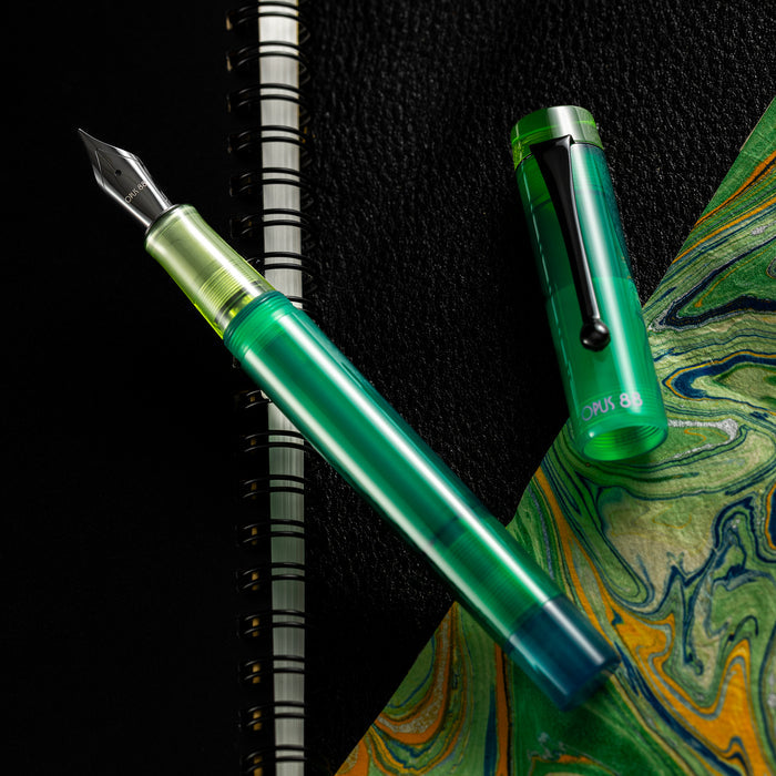Opus 88 Demo Fountain Pen - 2024 - Green - Pen Boutique Ltd