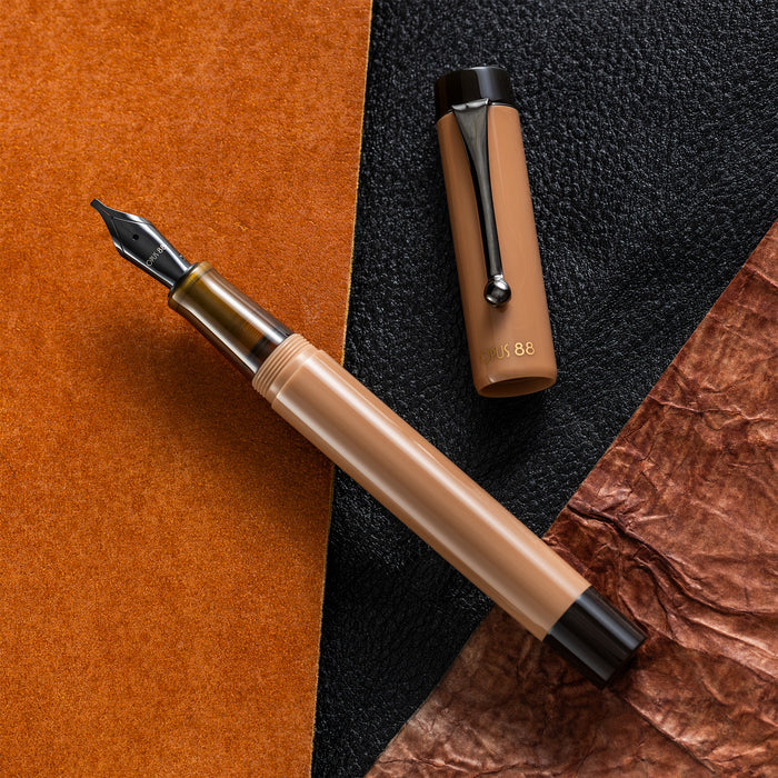 Opus 88 Demo Fountain Pen - Mocha Mousse - PVD Trim - Pen Boutique Ltd