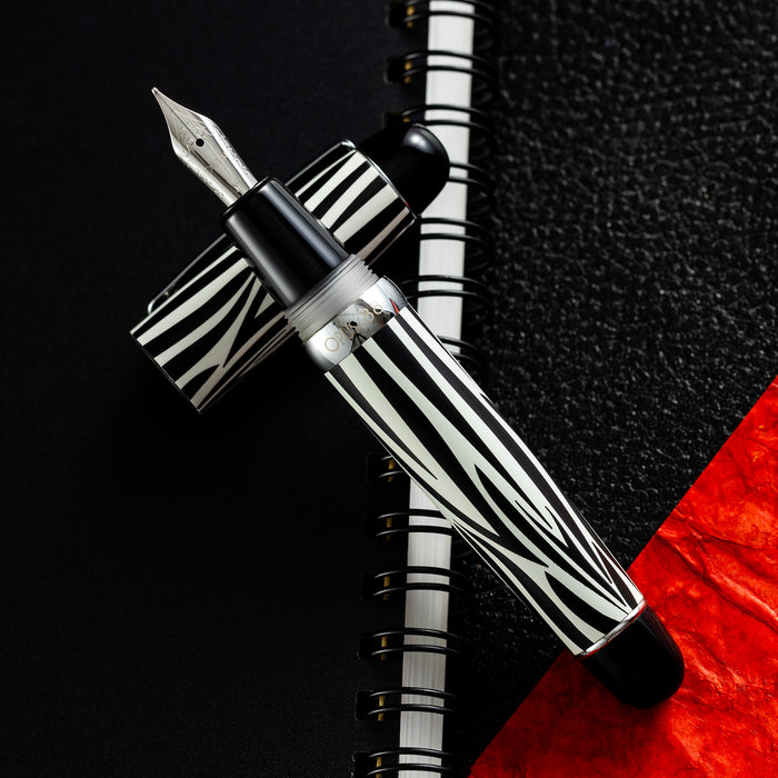 Opus 88 Mini Fountain Pen - Savannah Zebra - Pen Boutique Ltd