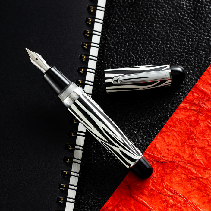 Opus 88 Mini Fountain Pen - Savannah Zebra - Pen Boutique Ltd