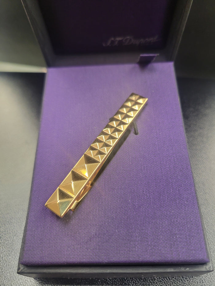 (Outlet) S.T. Dupont Tie Bar - Rose Gold Pyramid - Pen Boutique Ltd