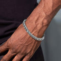 Palm Chain Bracelet in White Gold - 8mm