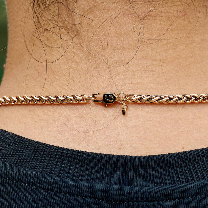 Palm Chain Necklace in Rose Gold - 4mm