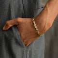 Paper Clip Chain Bracelet in Yellow Gold - 5mm