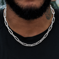 Paper Clip Chain in White Gold- 8mm