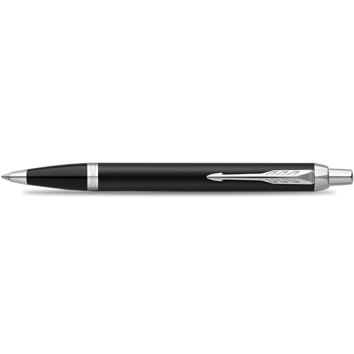 Parker IM Ballpoint Pen - Black - Chrome Trim - Pen Boutique Ltd