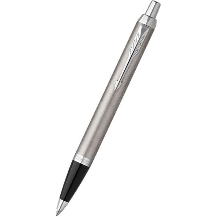 Parker IM Ballpoint Pen - Stainless Steel - Chrome Trim - Pen Boutique Ltd