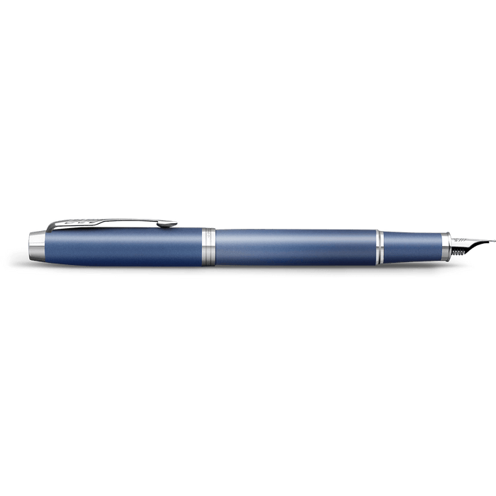 Parker IM Writing Rituals Fountain Pen - Peaceful Blue Gradient - Chrome Trim - Pen Boutique Ltd
