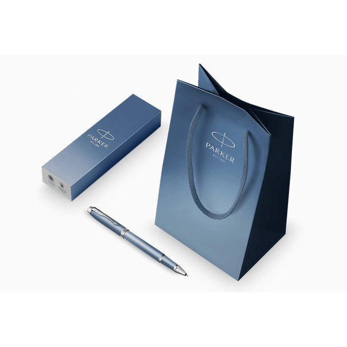 Parker IM Writing Rituals Rollerball Pen - Peaceful Blue Gradient - Chrome Trim - Pen Boutique Ltd