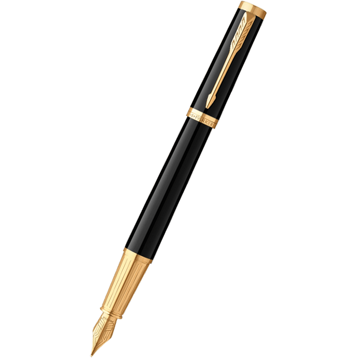 Parker Ingenuity Core Fountain Pen - Black - Gold Trim - Pen Boutique Ltd