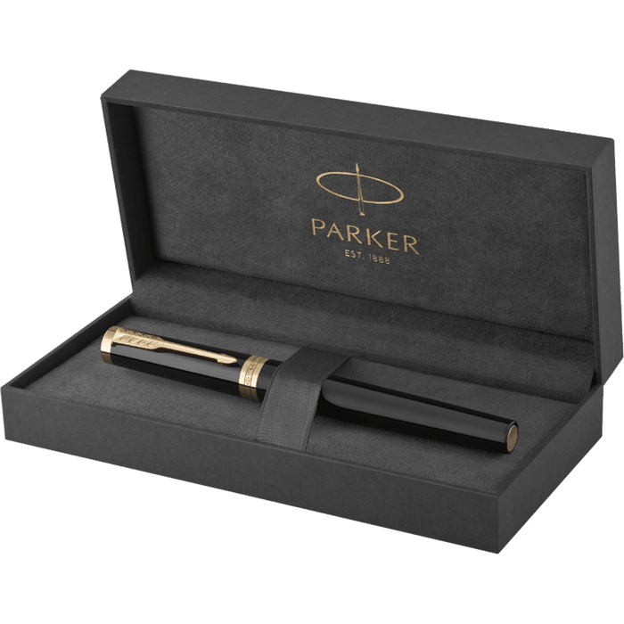Parker Ingenuity Core Fountain Pen - Black - Gold Trim - Pen Boutique Ltd