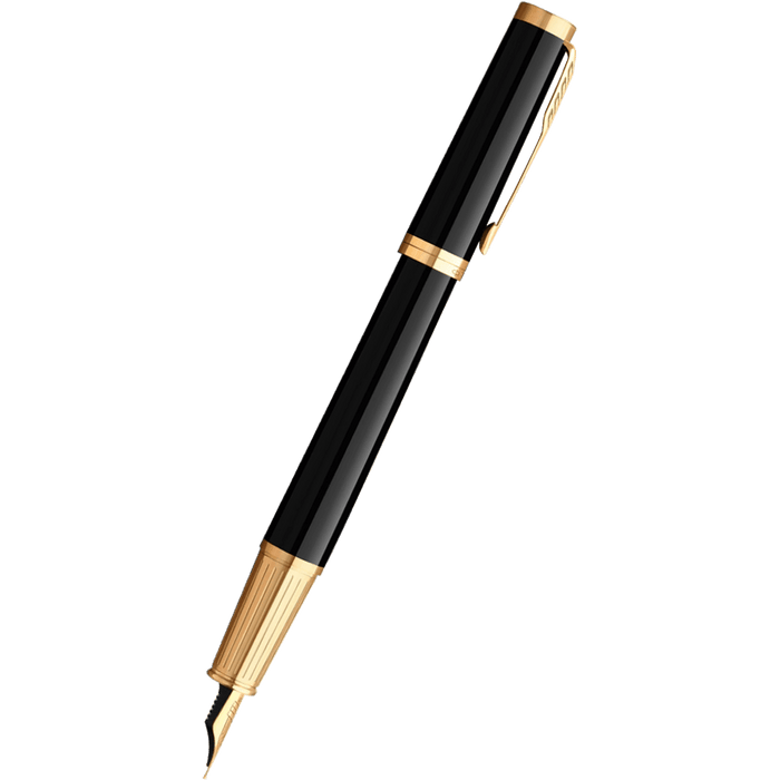 Parker Ingenuity Core Fountain Pen - Black - Gold Trim - Pen Boutique Ltd