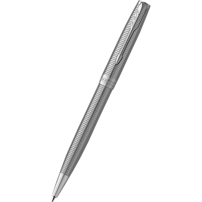 Parker Sonnet Ballpoint Pen - Ciselé Palladium - Chrome Trim (Special Edition) - Pen Boutique Ltd