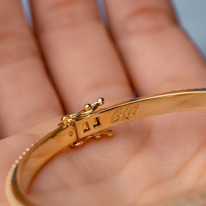 Pave Eternity Bracelet in Yellow Gold