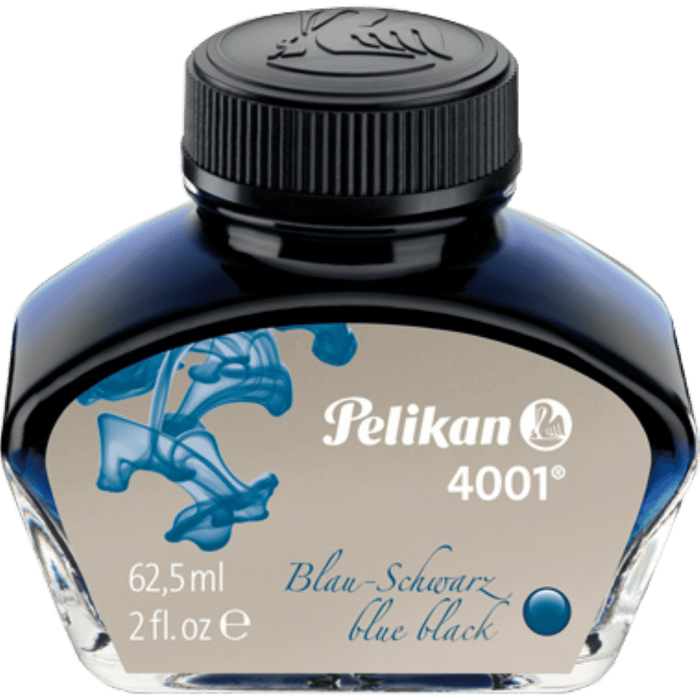 Pelikan 4001 Ink Bottle - Blue - Black - 62.5ml - Pen Boutique Ltd