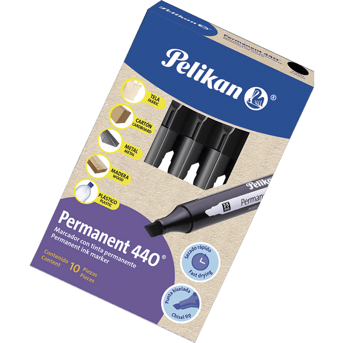 Pelikan 440 Marker - Permanent Black - 10/box - Pen Boutique Ltd