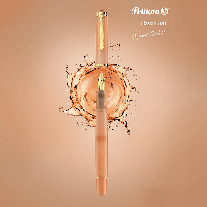 Pelikan Classic M200 Fountain Pen - Apricot Achat (Special Edition) - Pen Boutique Ltd