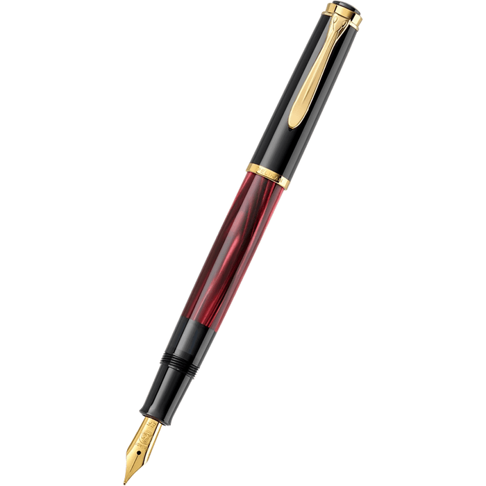 Pelikan Classic M200 Fountain Pen - Red Marbled (Special Edition) - Pen Boutique Ltd