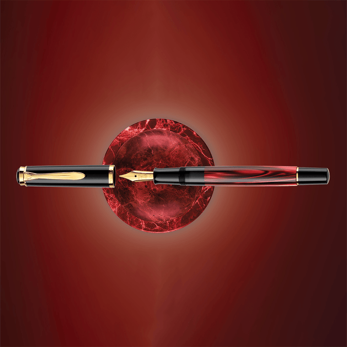 Pelikan Classic M200 Fountain Pen - Red Marbled (Special Edition) - Pen Boutique Ltd