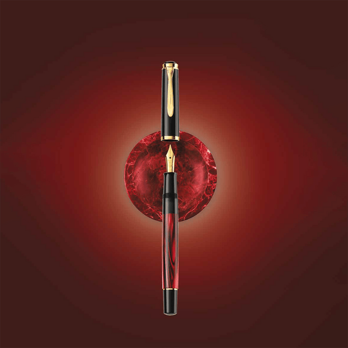 Pelikan Classic M200 Fountain Pen - Red Marbled (Special Edition) - Pen Boutique Ltd