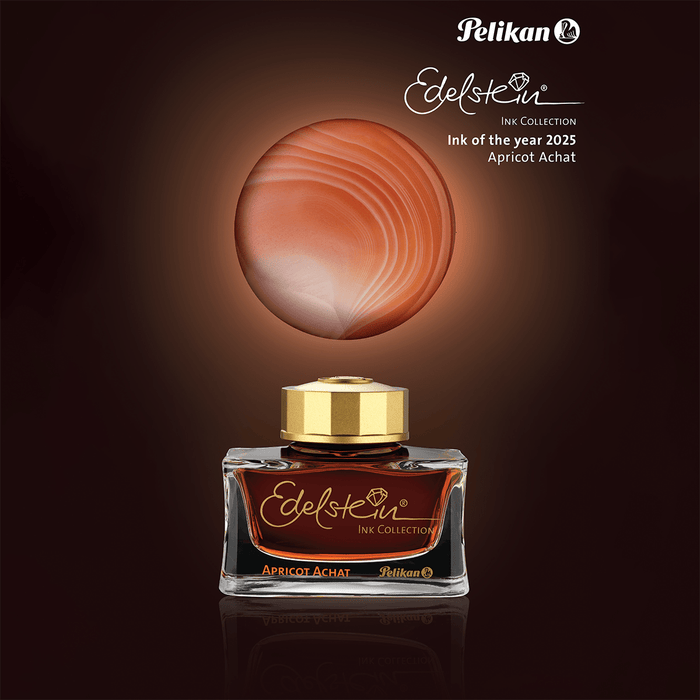 Pelikan Edelstein Ink Bottle - Apricot Achat - Ink Of The Year 2025 - Pen Boutique Ltd