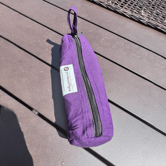 Pen Boutique Pencil Bag - Violet (Zipper Closure) - Handmade - Pen Boutique Ltd