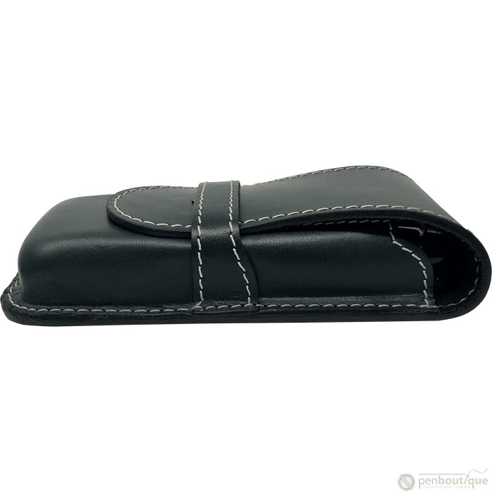 Pen Boutique Yak Leather Triple Pen Holder - Green/black insert - Pen Boutique Ltd