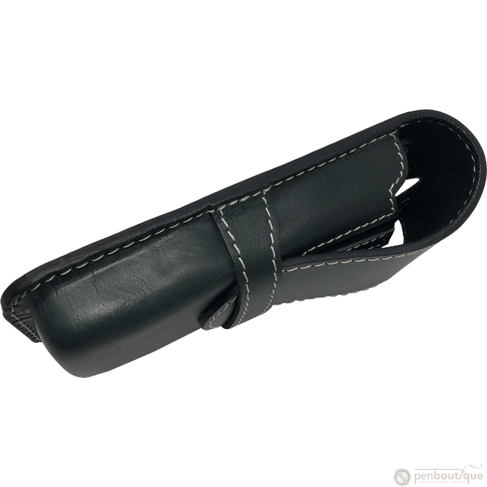 Pen Boutique Yak Leather Triple Pen Holder - Green/black insert - Pen Boutique Ltd