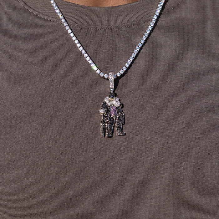 Penguin Body Official DC Comics Pendant in White Gold