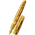 Penlux Elite Emperor Fountain Pen - Yellow/Brown - Gold Trim - Pen Boutique Ltd