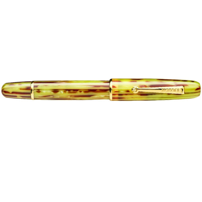 Penlux Elite Emperor Fountain Pen - Yellow/Brown - Gold Trim - Pen Boutique Ltd