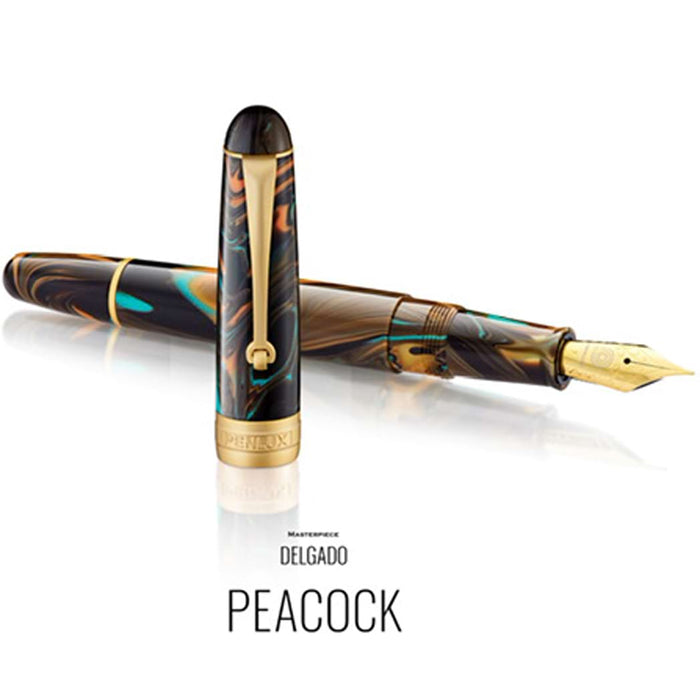 Penlux Masterpiece Delgado Fountain Pen - Peacock - Pen Boutique Ltd