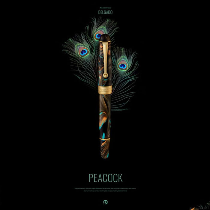 Penlux Masterpiece Delgado Fountain Pen - Peacock - Pen Boutique Ltd