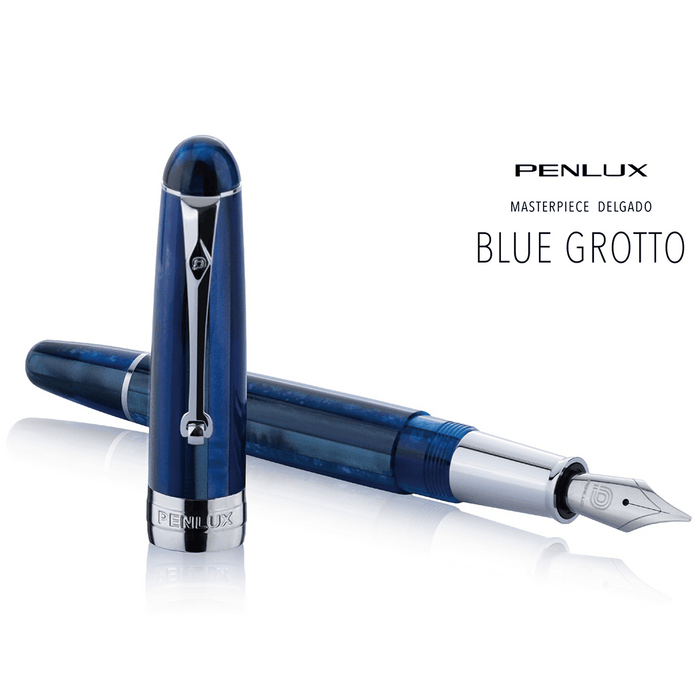 Penlux Masterpiece Fountain Pen - Delgado Blue Grotto - Pen Boutique Ltd