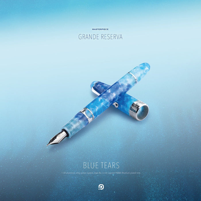Penlux Masterpiece Grande Fountain Pen - Reserva Blue Tears - Pen Boutique Ltd