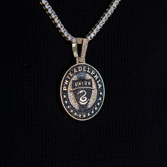 Philadelphia Union Official MLS Logo Pendant in Yellow Gold