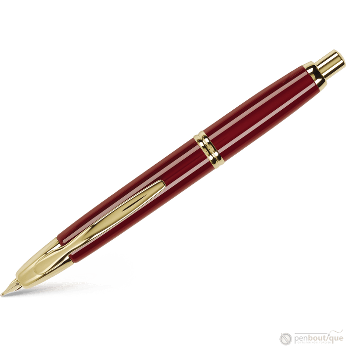 Pilot Vanishing Point Fountain Pen - Red - Gold Trim - Pen Boutique Ltd