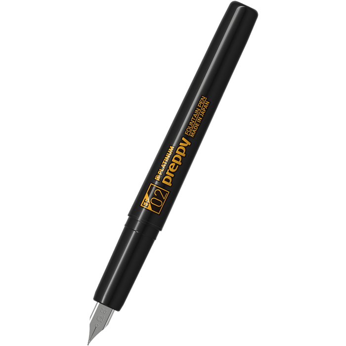 Platinum Preppy Fountain Pen - Orange Logo (Black Edition) - Pen Boutique Ltd