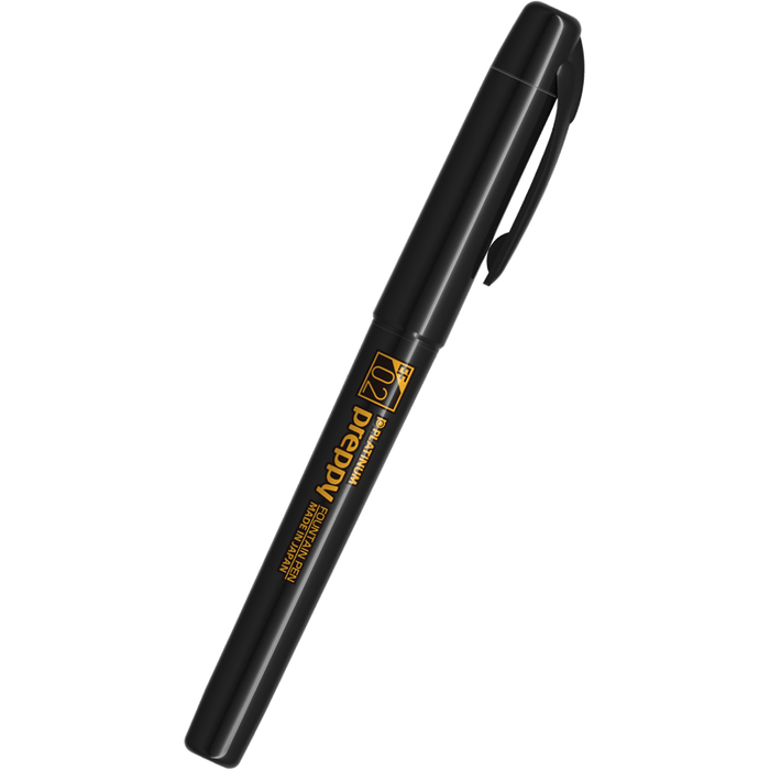 Platinum Preppy Fountain Pen - Orange Logo (Black Edition) - Pen Boutique Ltd