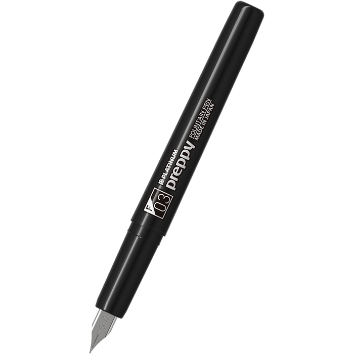 Platinum Preppy Fountain Pen - White Logo (Black Edition) - Pen Boutique Ltd
