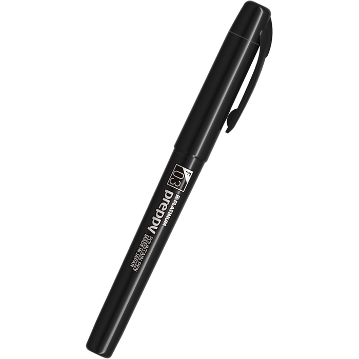 Platinum Preppy Fountain Pen - White Logo (Black Edition) - Pen Boutique Ltd
