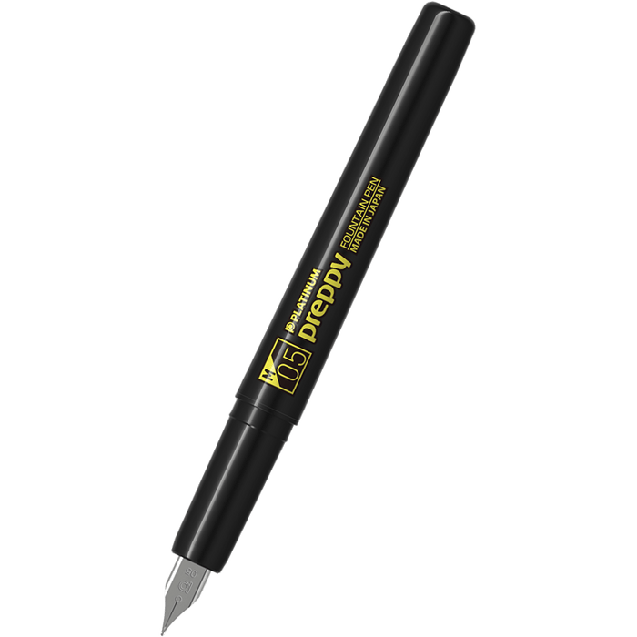 Platinum Preppy Fountain Pen - Yellow Logo (Black Edition) - Pen Boutique Ltd