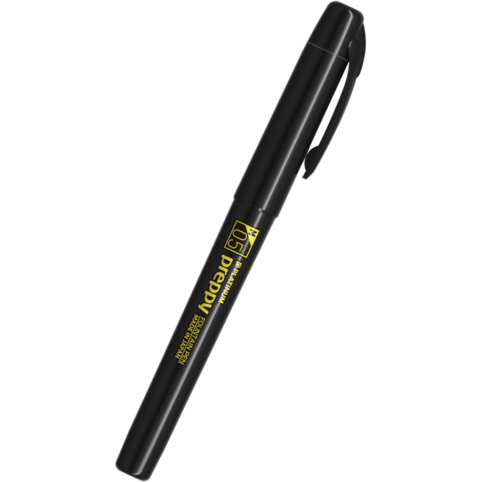 Platinum Preppy Fountain Pen - Yellow Logo (Black Edition) - Pen Boutique Ltd